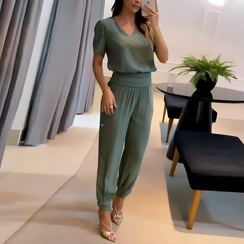 Isabella | Stilvolles Blusen und Hosen-Set