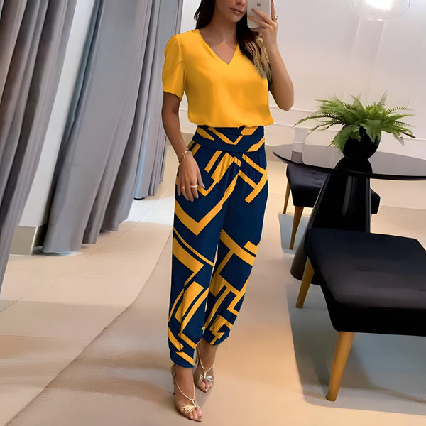 Isabella | Stilvolles Blusen und Hosen-Set