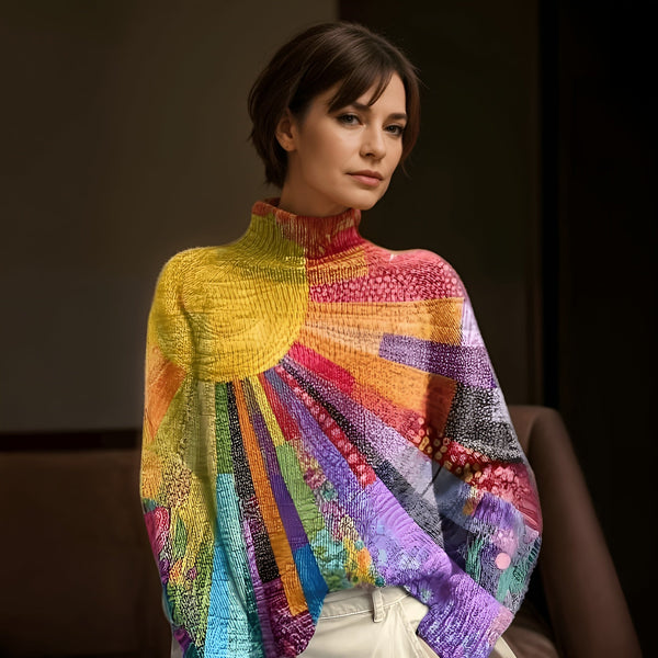 Lina | Farbenfroher Rollkragenpullover