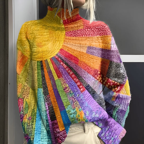 Lina | Farbenfroher Rollkragenpullover